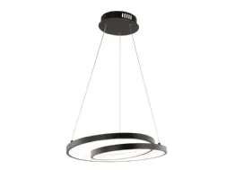 Lampada a sospensione Lieve nero con struttura in alluminio e diffusore in siliconedi F_A_N_ Europe