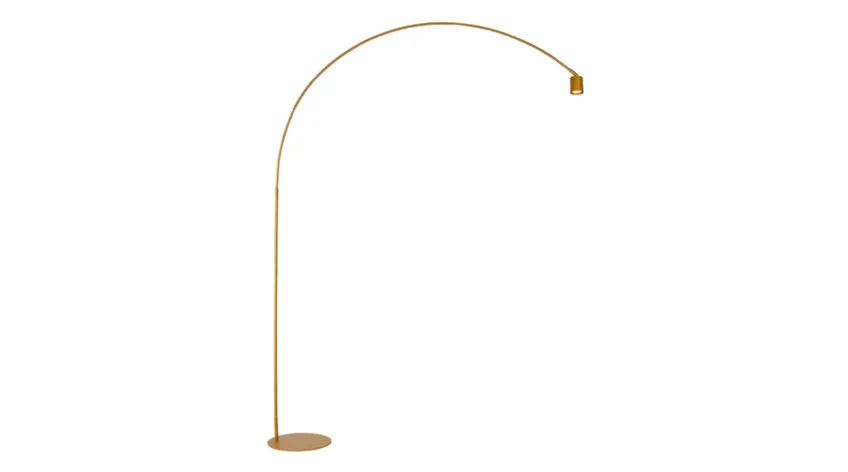 Lampada da terra di design Maison oro in metallo dorato con punto luce orientabile di F_A_N_ Europe