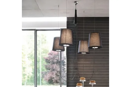 Lampada con paralumi in tessuto Spider di Adriani e Rossi