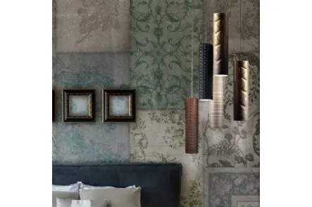 Lampada a sospensione in ceramica smaltata lucida o metallo Street 5 di Adriani e Rossi