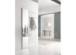 Porta per interni scorrevole con vetro acidato e telaio in alluminio Absolute 003 di Unico Italia