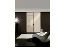 Porta per interni scorrevole in vetro acidato Bronzato e telaio in alluminio Absolute 006 di Unico Italia