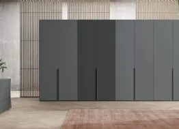 Armadio con ante battenti Vitalyty Style in melaminico Grigio Titanio di Colombini Casa