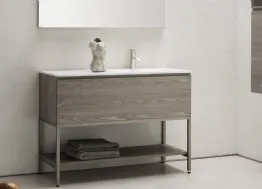 Mobile Bagno da appoggio in melaminico effetto legno B-GO BG003 di Compab