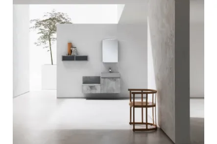 Mobile da Bagno sospeso in melaminico B201 BD019 di Compab
