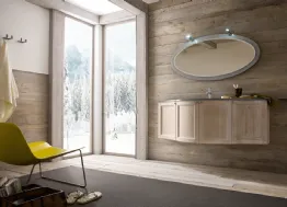 Mobile da Bagno sospeso in abete con piano in marmo DIAMANTE DM5 di Compab