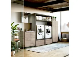 Mobile da Bagno per lavanderia in laminato e HPL Laundry 05 di Puntotre