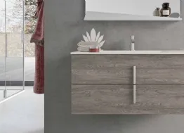 Mobile da Bagno sospeso in melaminico Sablè Grey Start Block 02 di Ardeco