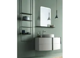 Mobile da Bagno in laccato opaco con porta asciugamani integrato Round Natural Vibes di Ardeco