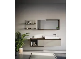 Mobile da Bagno sospeso in laminato Sistema Gola 11 di Puntotre