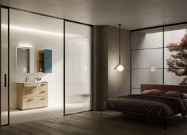 Mobile da Bagno a terra in laminato Sistema Maniglia 31 di Puntotre