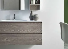 Mobile da Bagno sospeso in melaminico effetto legno French Grey Start Block 08 di Ardeco