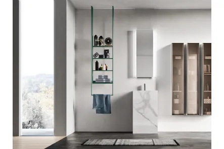 Mobile da Bagno a terra in marmo Bianco di Carrara dallo stile minimale Start Gate 06 di Ardeco