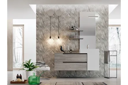 Mobile da Bagno sospeso in melaminico Start Line 02 di Ardeco
