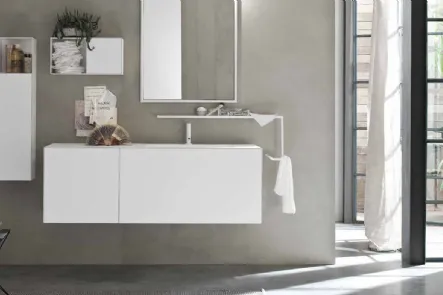 Mobile da Bagno in laccato opaco bianco Start Line 10 di Ardeco