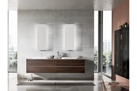 Mobile da Bagno sospeso in melaminico effetto termocotto Start Play 03 di Ardeco