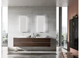 Mobile da Bagno sospeso in melaminico effetto termocotto Start Play 03 di Ardeco