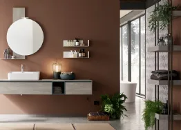 Mobile da Bagno sospeso in melaminico Sablè Grey Start Play 01 di Ardeco