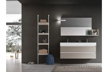 Mobile da Bagno sospeso in laccato Lino opaco Start Play 04 di Ardeco