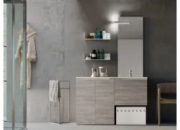 Mobile da Bagno per lavanderia in melaminico Sablè Grey Start Wash 01 di Ardeco