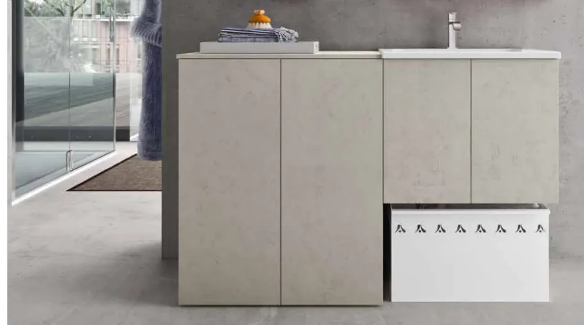 Mobile da Bagno per lavanderia in laccato opaco Start Wash 03 di Ardeco