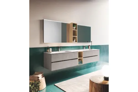 Mobile da Bagno sospeso in laminato Up & Down 01 di Puntotre