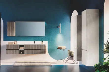 Mobile da Bagno sospeso in laminato Up & Down 04 di Puntotre