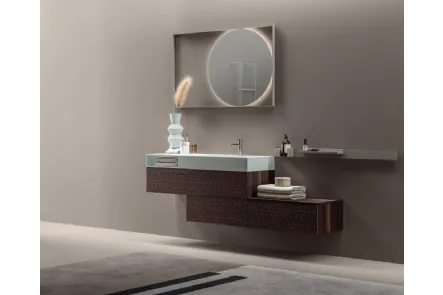 Mobile da Bagno sospeso in melaminico Vintage 02 Natural Inspiration di Ardeco