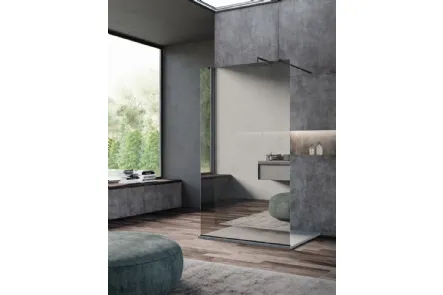 Box Doccia Vogue Walk In Black Mirror di Vanita Docce