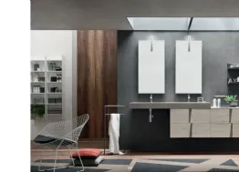 Mobile da Bagno in melaminico con top in Ecomalta Wector 15 di Ardeco