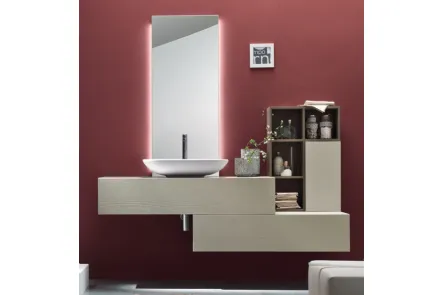 Mobile da Bagno sospeso in melaminico Olmo Corda Wind 42 di Ardeco