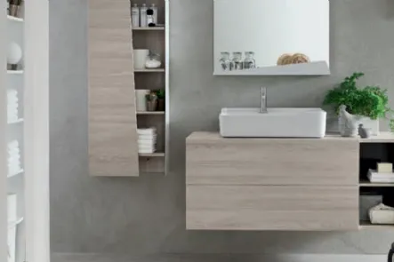 Mobile da Bagno sospeso in melaminico Olmo Juta Wind 52 di Ardeco