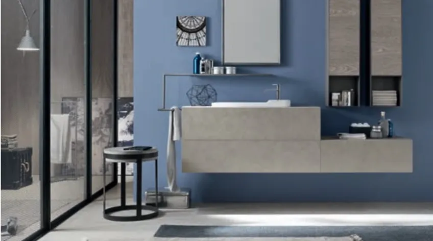 Mobile da Bagno sospeso in melaminico Wind 40 di Ardeco