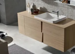 Mobile da Bagno sospeso in Rovere Natural Wector 12 di Ardeco