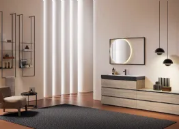 Mobile da Bagno a terra Yang 06 in melaminico Noce Miele di Ardeco