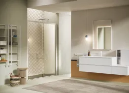 Mobile da Bagno sospeso Yang 10 in laccato Bianco opaco di Ardeco