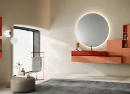 Mobile da Bagno sospeso Yoko 03 in laccato opaco di Ardeco