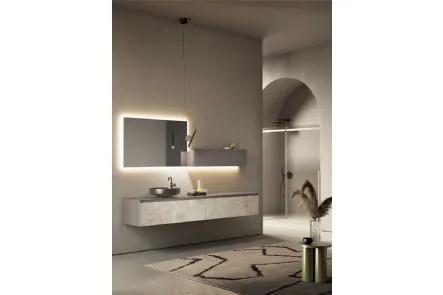 Mobile da Bagno sospeso con frontali in gres Yoko 06 di Ardeco