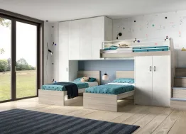Camera con soppalco Room157 di Zg Mobili