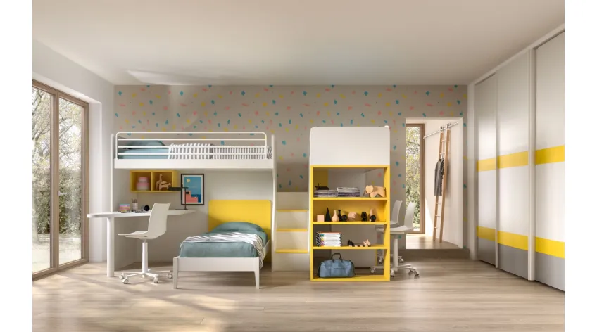 Camera con soppalco Room158 di Zg Mobili
