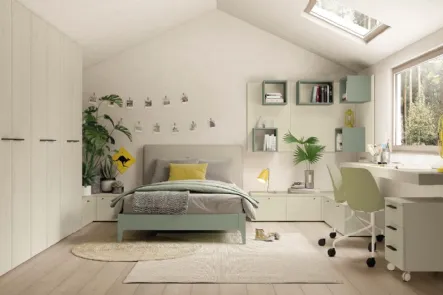 Cameretta componibile Golf Y106 in melaminico di Colombini Casa