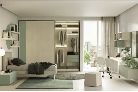 Cameretta componibile Golf Y110 in melaminico di Colombini Casa