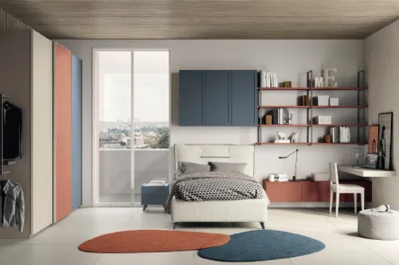 Cameretta componibile Golf Y112 in melaminico di Colombini Casa