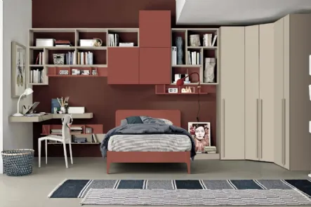 Cameretta componibile Golf Y113 in melaminico di Colombini Casa