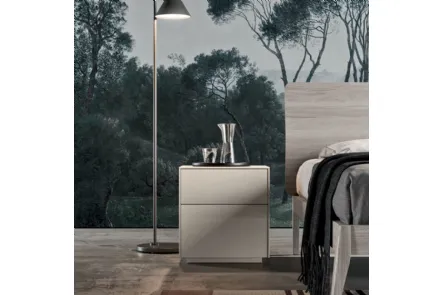 Comodino moderno in laccato opaco Gruppo Onice di Orme
