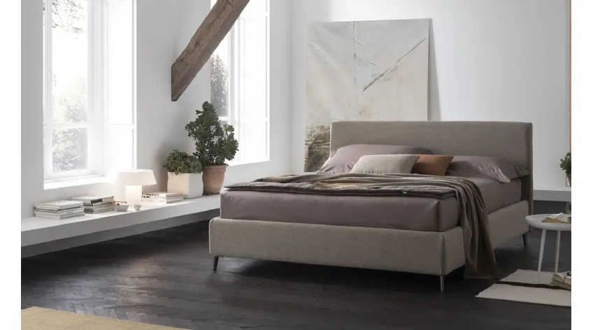 Letto in tessuto con box contenitore Benny di V&Nice