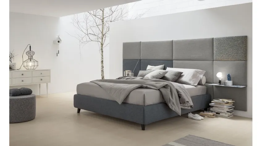 Letto sommier con Boiserie in tessuto di V&Nice