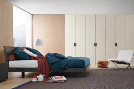 Letto in legno con testiera Brio di Sangiacomo