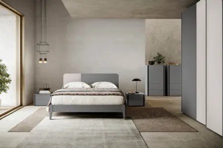 Letto con testiera Golf Sector Grigio di Colombini Casa