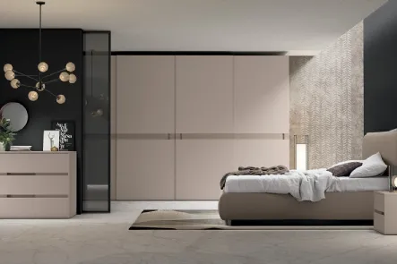 Letto matrimoniale in tessuto con testiera Vitalyty Madame di Colombini Casa